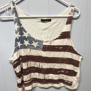 Brandy Melville American Flag Crop Top